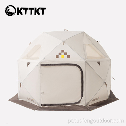 6,4 kg de tenda da família de trekking de acampamento branco